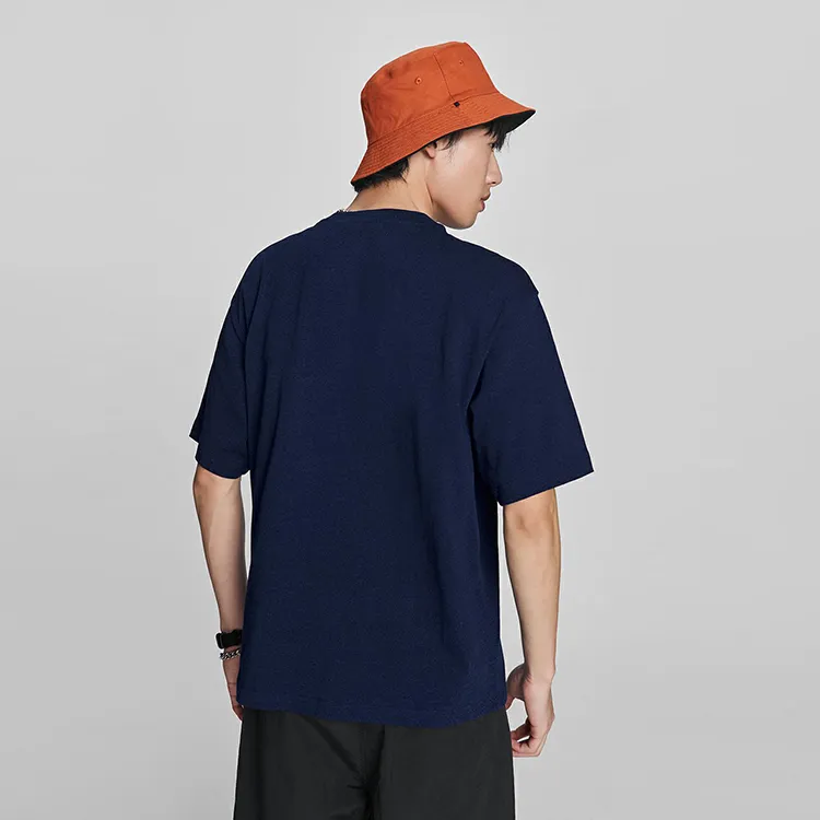 Lee Little Liu Duck Co branded Model T Shirts Men Dark Blue-4