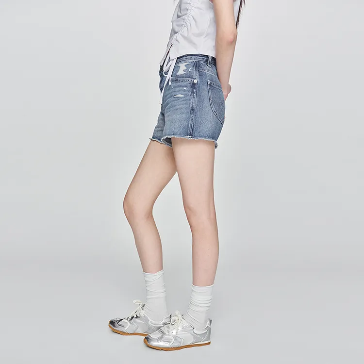 Lee SS25 Denim Shorts Women's Light Blue-5