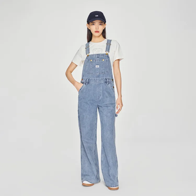 Lee Overalls Women's Medium Light Blue-2
