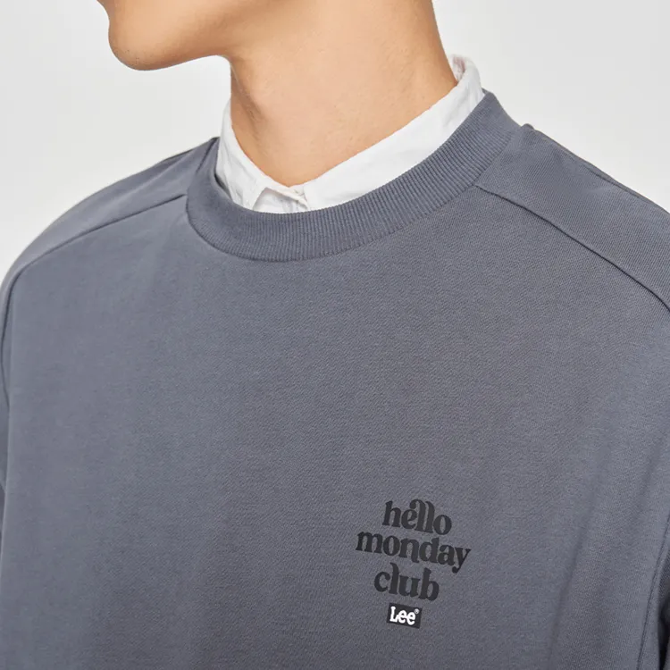 Lee Sweatshirts Men Iron Gray-6