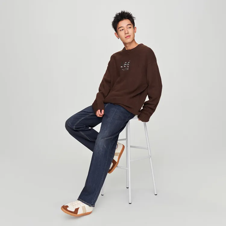 Lee FW24 Sweater Unisex Dark Brown-5