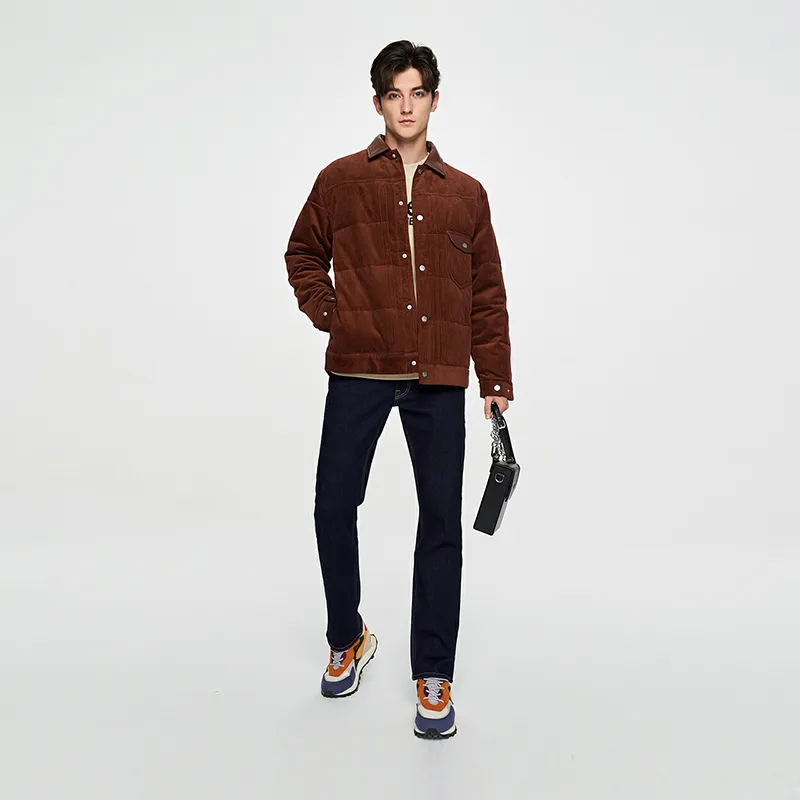 Lee Xline Down Jackets Men Brown-3