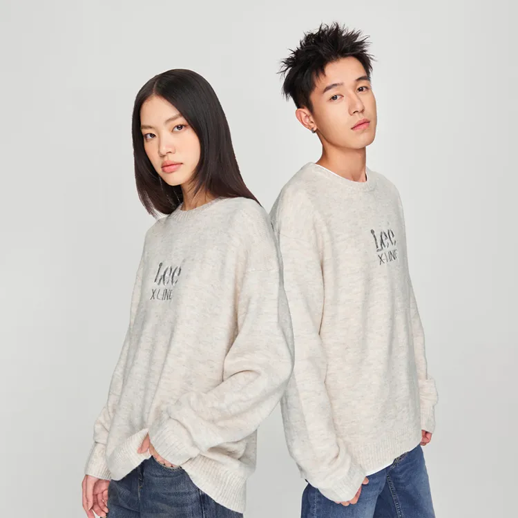 Lee FW24 Sweater Unisex Oat Gray-2