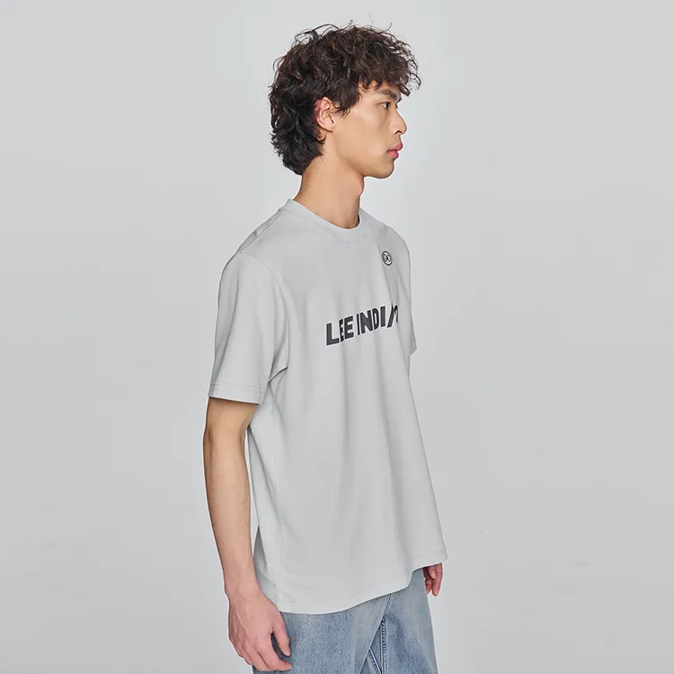 Lee T Shirts Men Light Gray-4