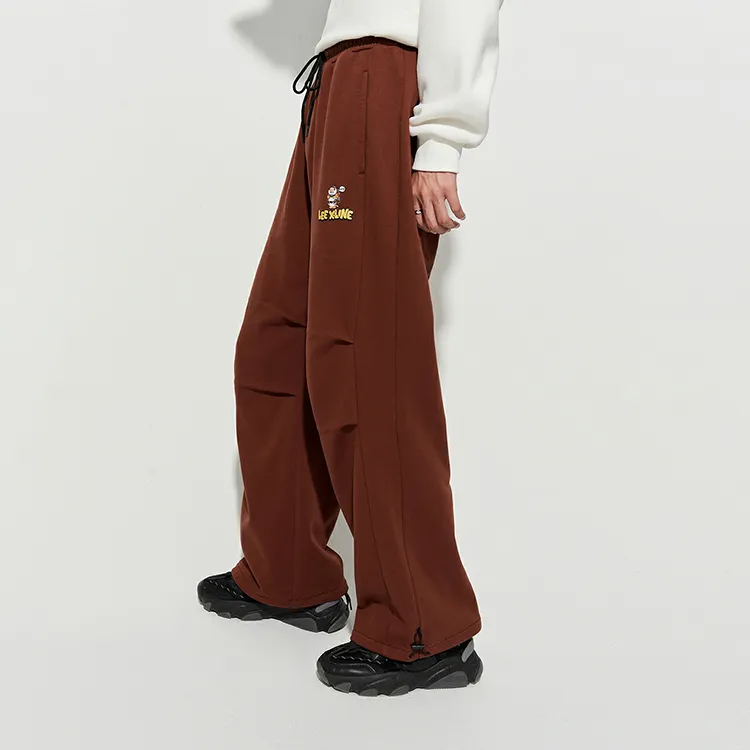 Lee Knitted Sweatpants Unisex Brown-4