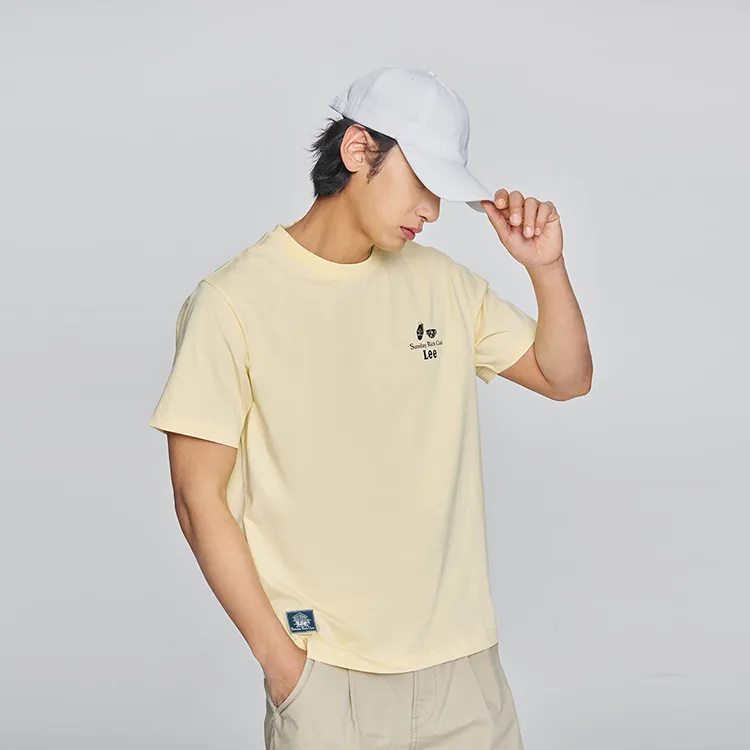 Lee T Shirts Men Yellow-4
