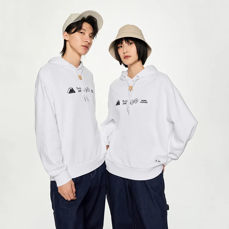 Lee Buddy Lee Series Sweatshirts Unisex White-3