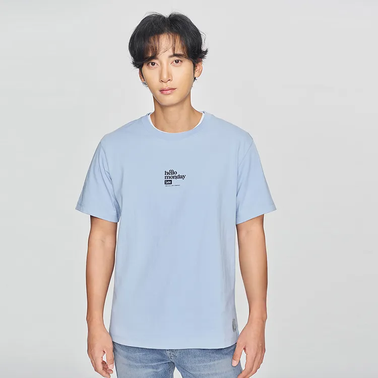 Lee T Shirts Men Sky Blue-3