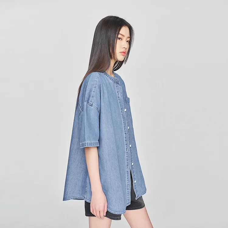 Lee SS25 Shirt Women's Medium Light Blue-5