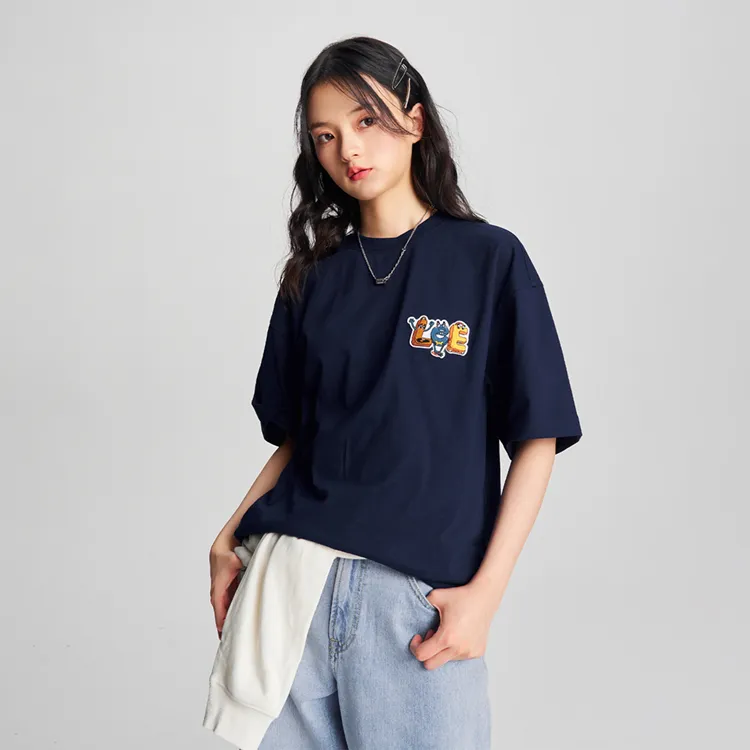 Melting Sadness X Lee T-Shirts Unisex Navy Blue-9