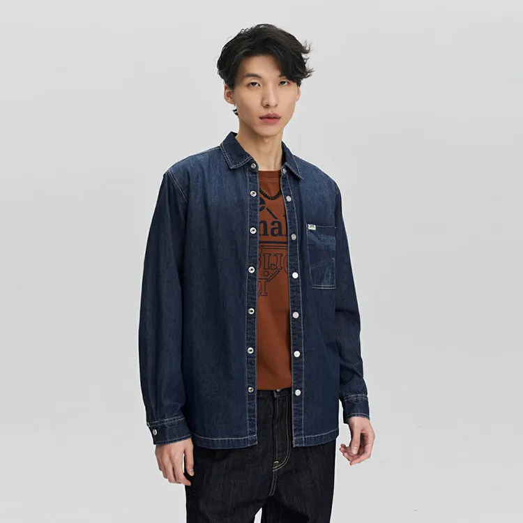 Lee Shirts Men Medium Blue-2