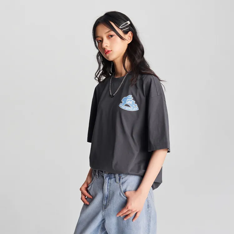 Melting Sadness X Lee T Shirts Unisex Iron Gray-4