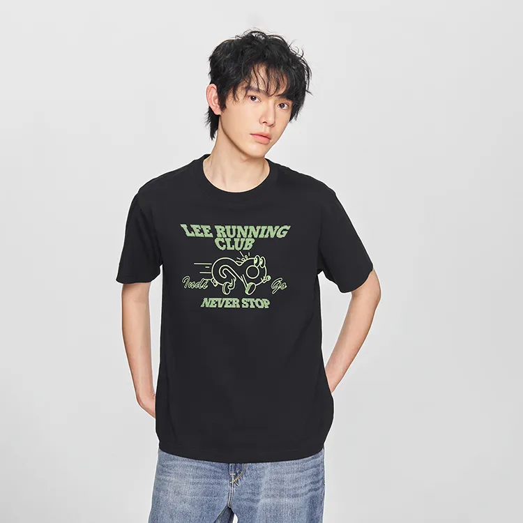Lee T Shirts Men Black-3