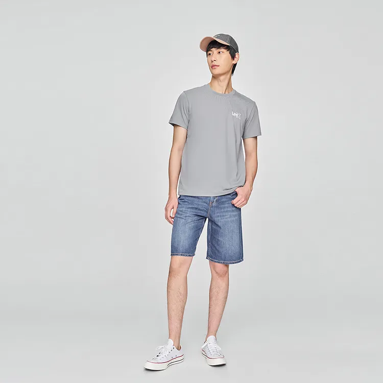 Lee T Shirts Men Lime Gray-2
