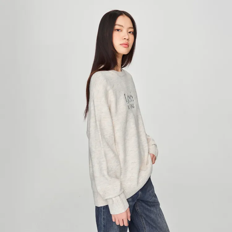 Lee FW24 Sweater Unisex Oat Gray-4
