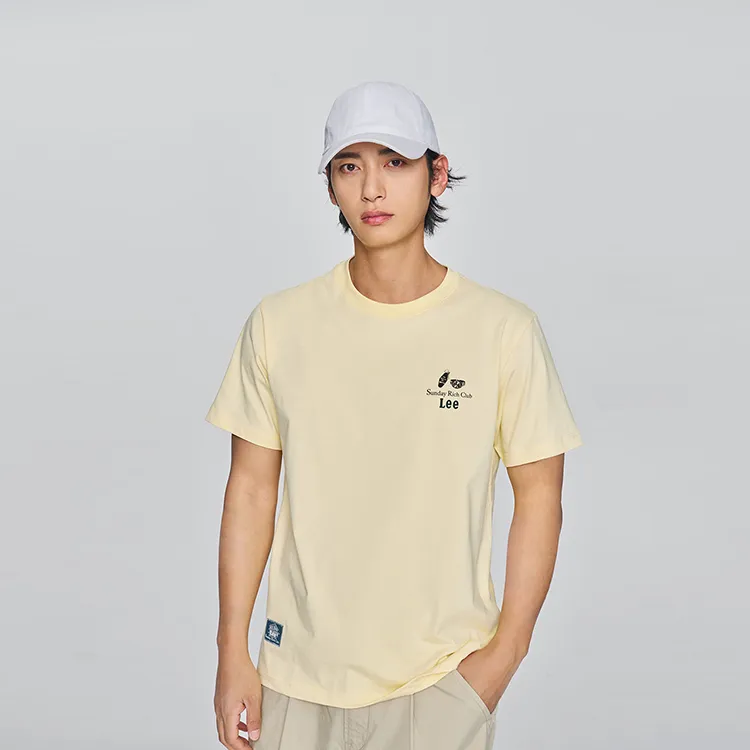 Lee T Shirts Men Yellow-3