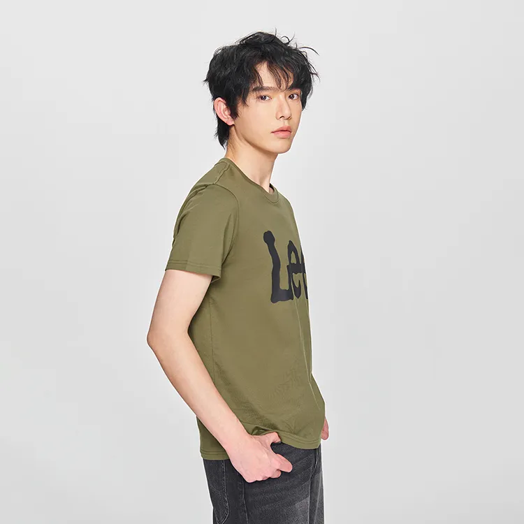 Lee SS25 T Shirt Men's Olive Green-4