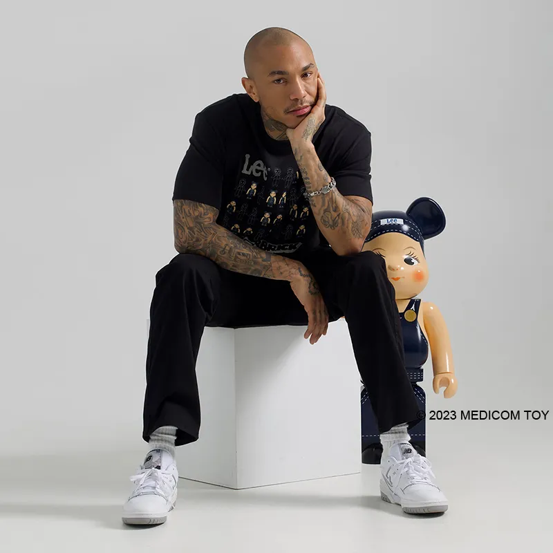 Be@rbrick X Lee T Shirts Men Black-3
