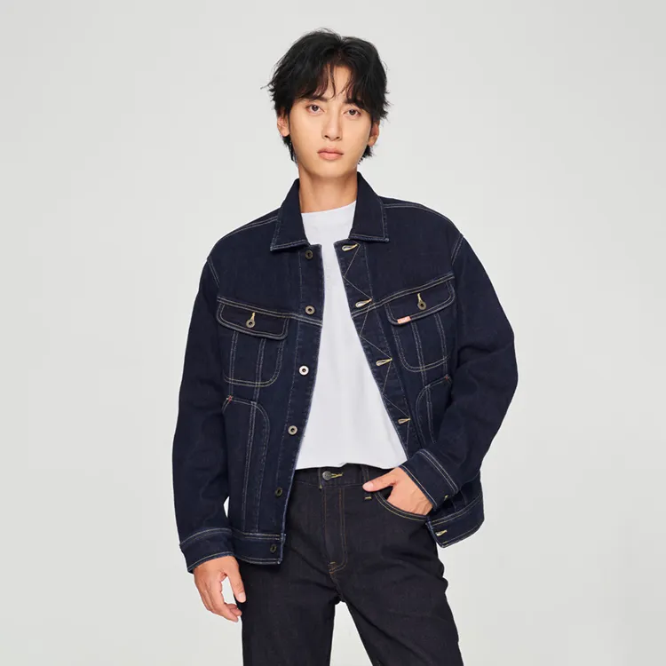 Lee Denim Jackets Men Dark Blue-3