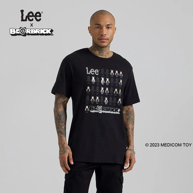 Be@rbrick X Lee T Shirts Men Black-4