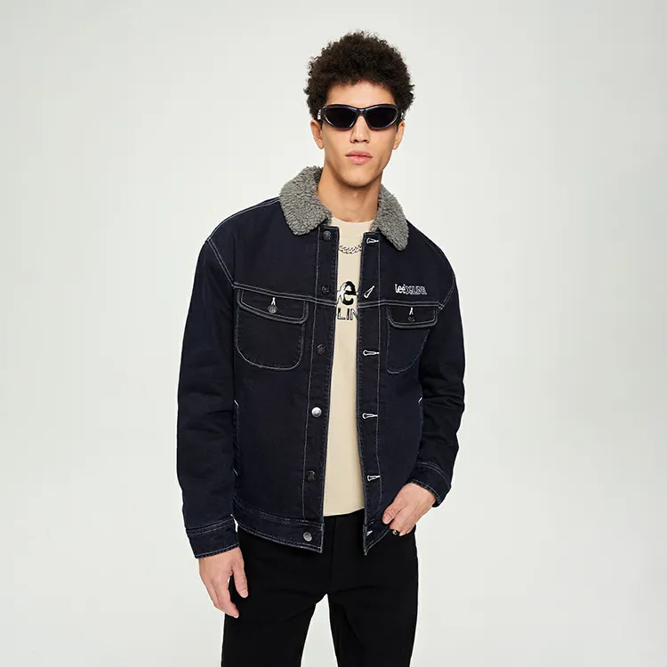 Lee Puffer Jackets Men Dark Blue-2