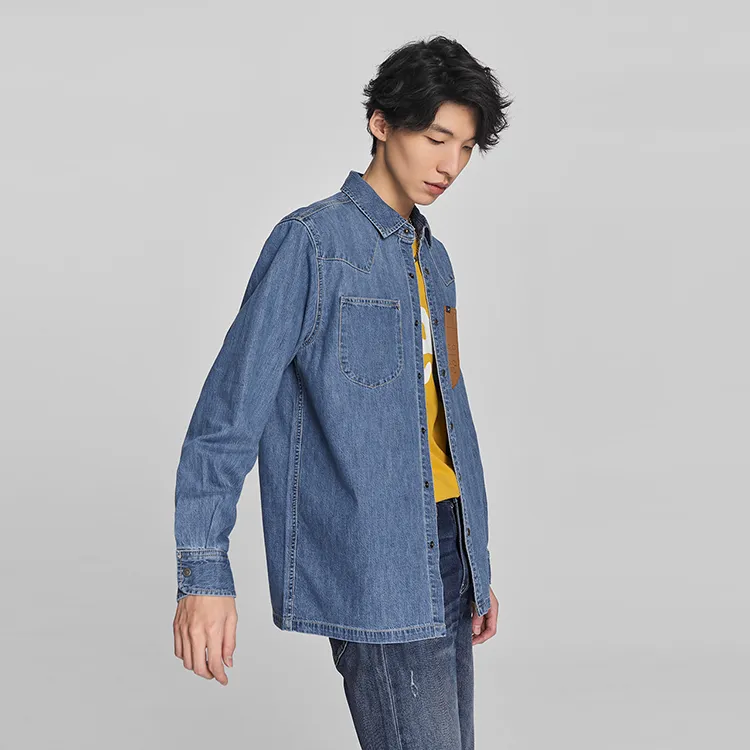 Lee Shirts Men Medium Blue-5