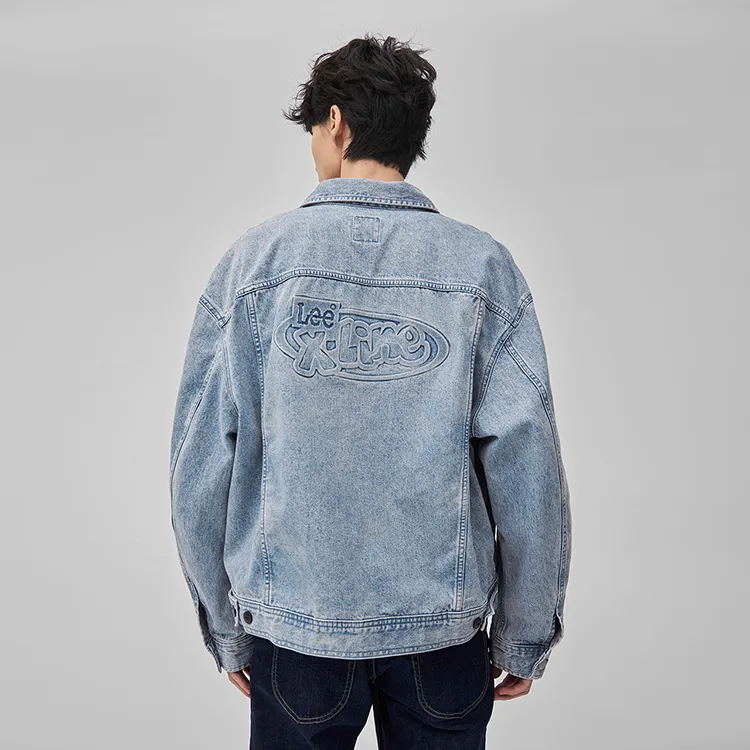 Lee Xline Denim Jackets Unisex Light Blue-3
