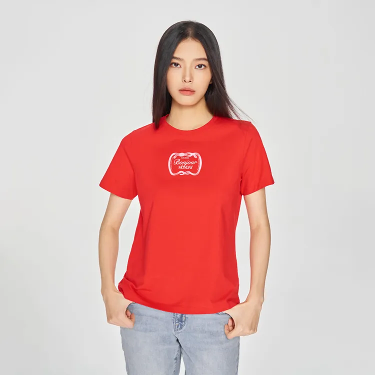 Lee SS25 Regular T Shirt Women's Red-3
