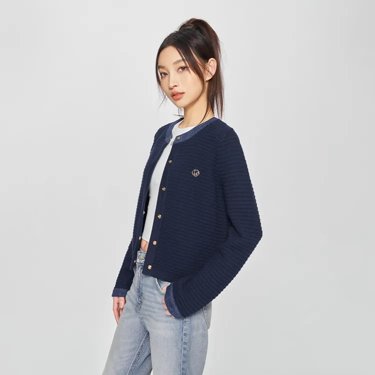 Lee SS25 Sweater Women's Navy Blue-2
