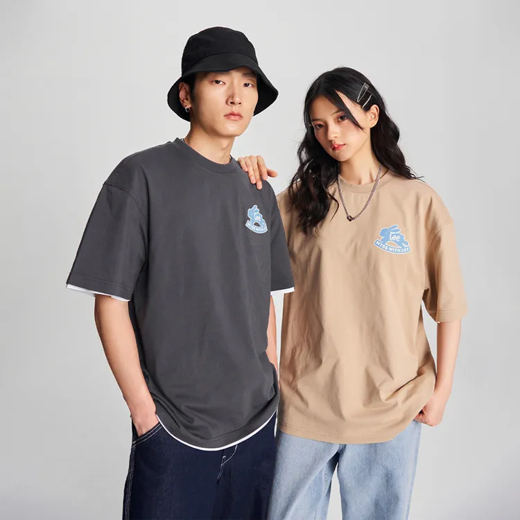 Melting Sadness X Lee T Shirts Unisex Iron Gray-2
