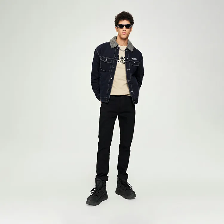 Lee Puffer Jackets Men Dark Blue-5