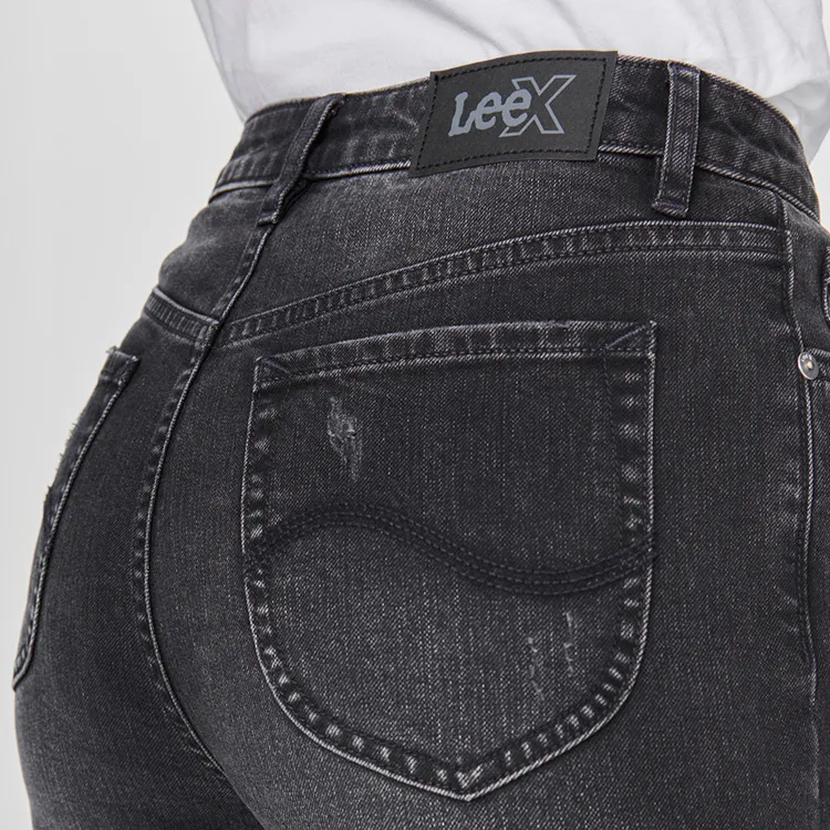 Lee SS25 Jeans Women's Black Gray Color-7