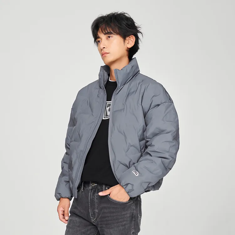 Lee Puffer Jackets Men Blue Gray-4