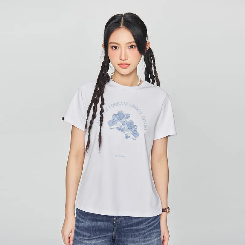 Lee T Shirts Women's White-3