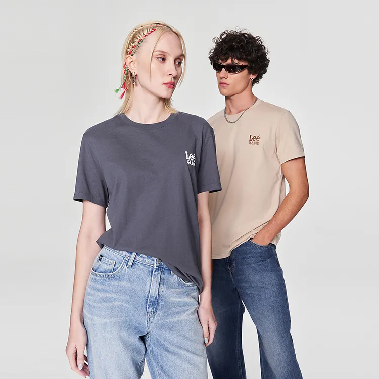 Lee T Shirts Unisex Gray-2
