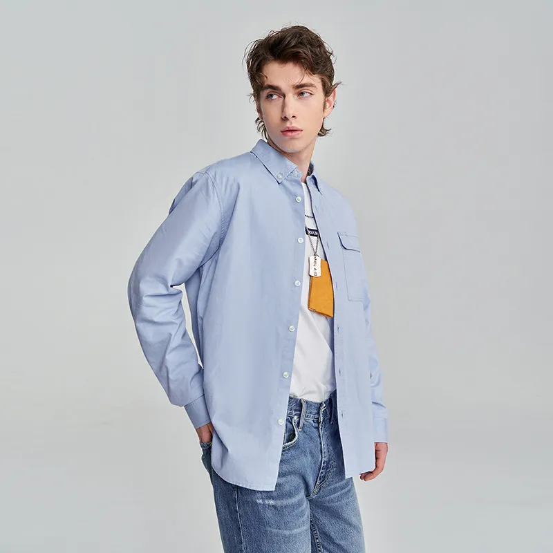 Lee Xline Shirt Men's Oxford Blue-6