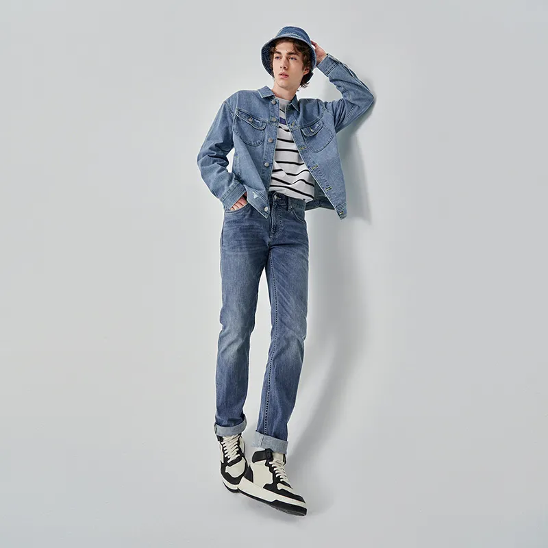 Lee Xline Denim Jackets Unisex Light Blue-5