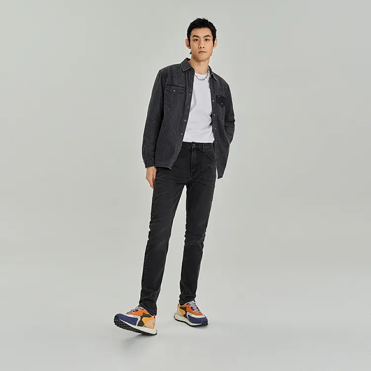 Lee Shirts Men Black Gray Color-5