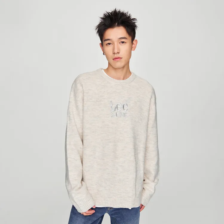 Lee FW24 Sweater Unisex Oat Gray-5