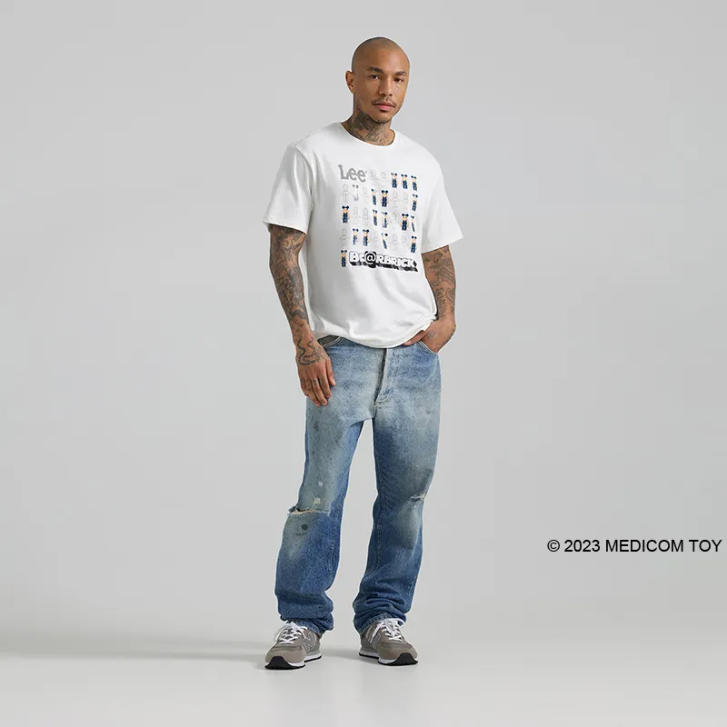 Be@rbrick X Lee T Shirts Men White-4