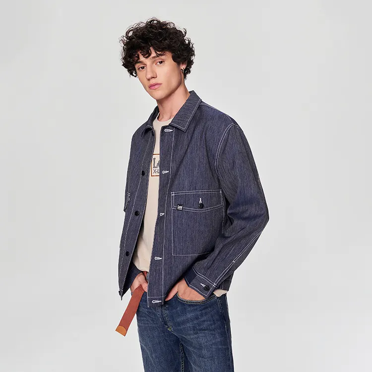 Lee Jackets Men Denim Blue-2
