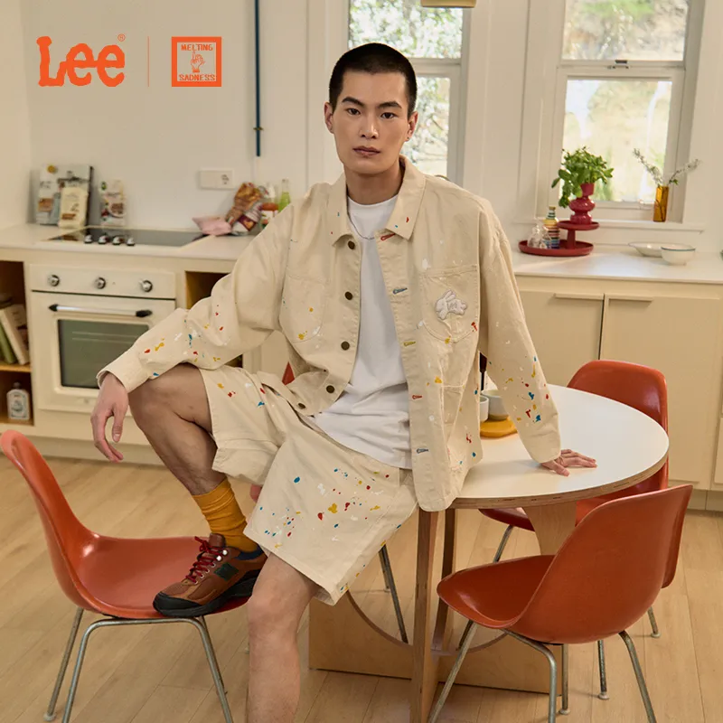 Melting Sadness X Lee Casual Shorts Unisex Ivory-2