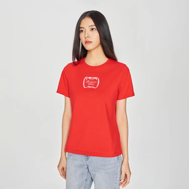 Lee SS25 Regular T Shirt Women's Red-4