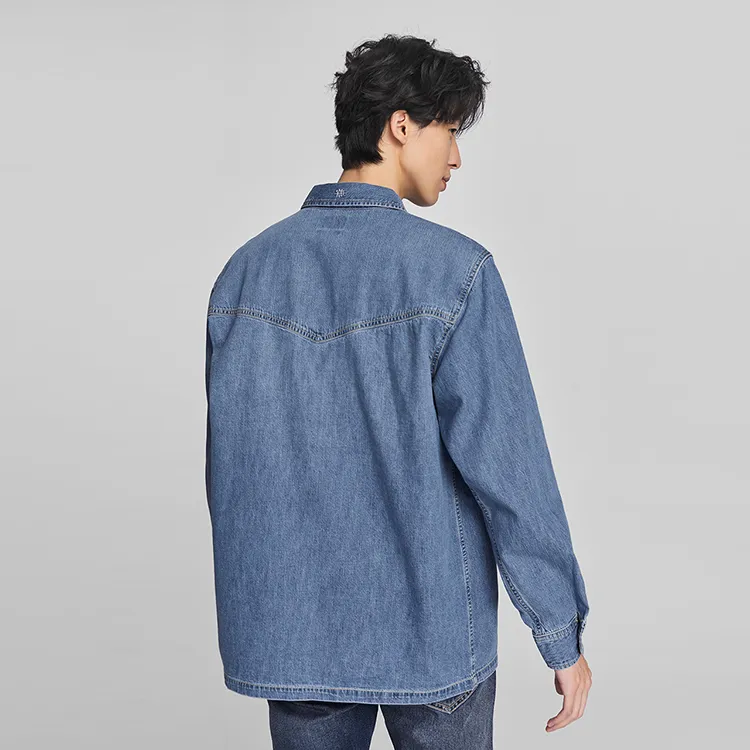 Lee Shirts Men Medium Blue-3