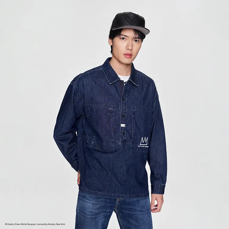Lee Shirts Men Medium Dark Blue-5