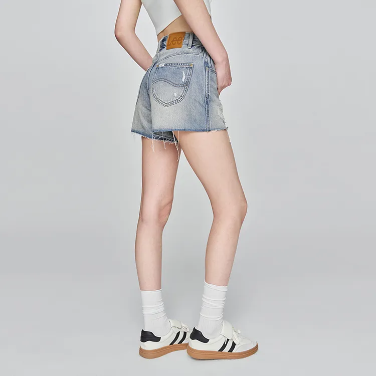 Lee Denim Shorts Women's Light Blue-5