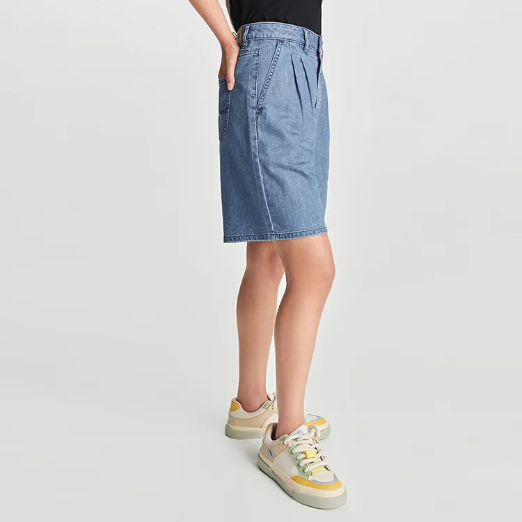 Lee Denim Shorts Women's Light Blue-3