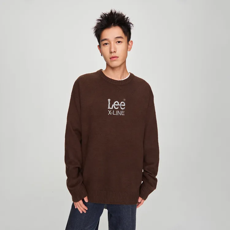 Lee FW24 Sweater Unisex Dark Brown-3