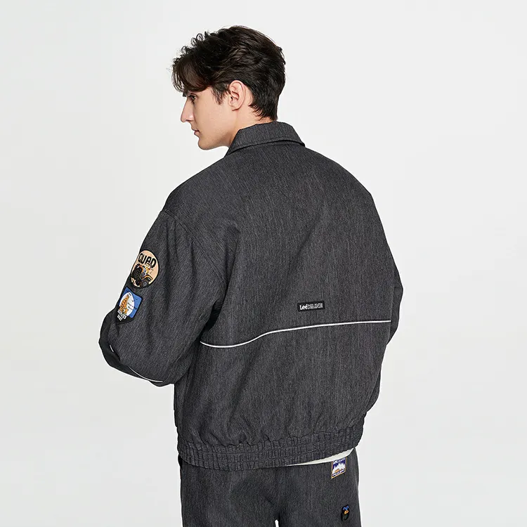 Lee Puffer Jackets Men Black Gray Color-4