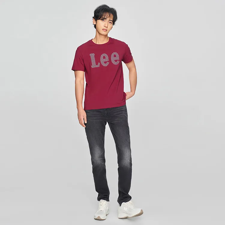 Lee T Shirts Men Burgundy-2